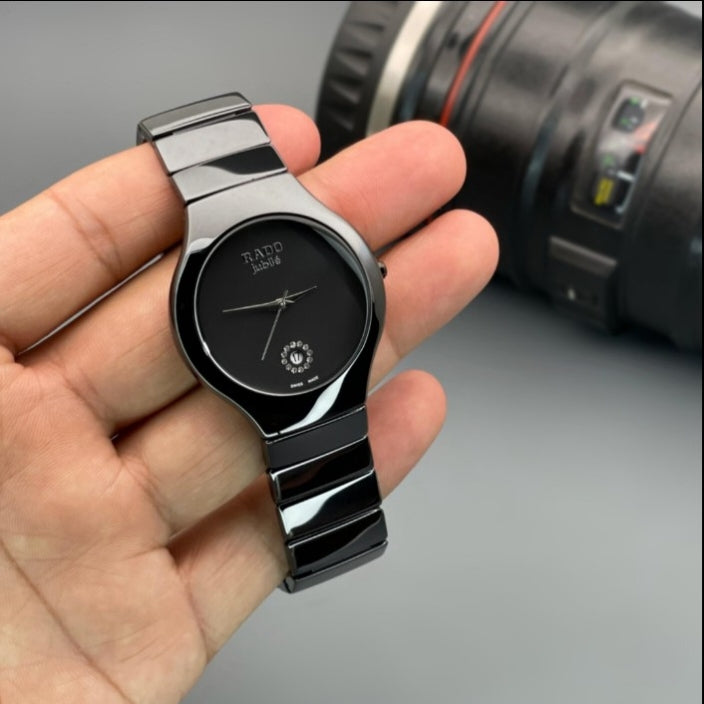 RADDO JUBILEE CERAMIC SILVER ANALOG WATCH