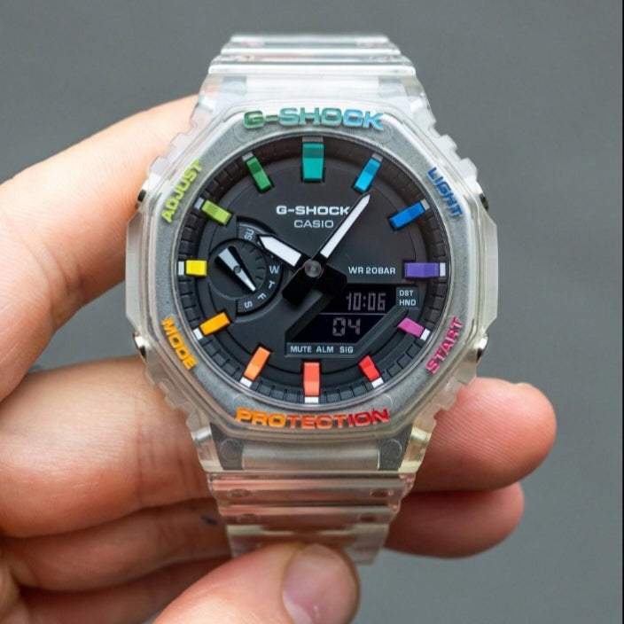 GG-SHOCK GA2100 TRANSPARENT ANALOG- DIGITAL WATCH