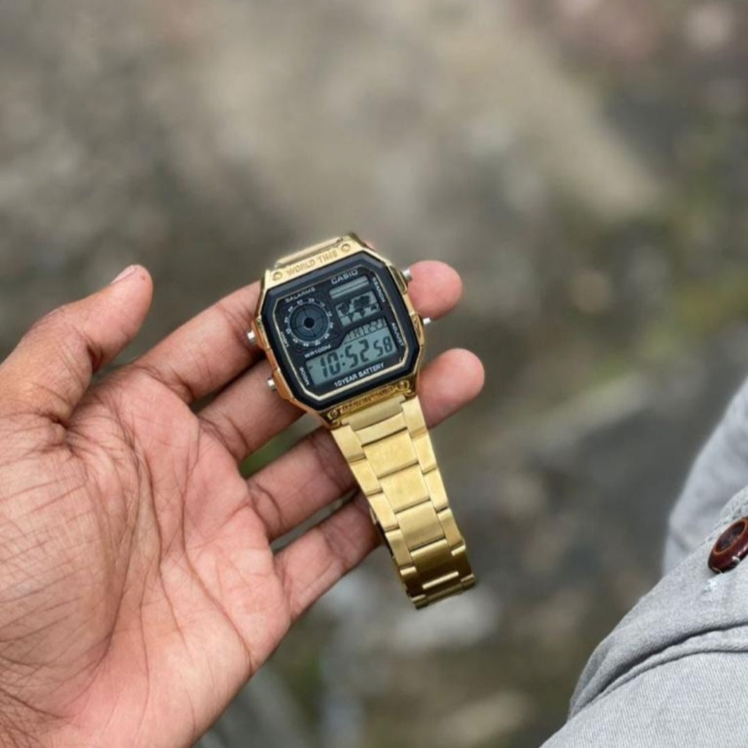 WORLD TIME ILLUMINATOR STAINLESS STEEL WATCH
