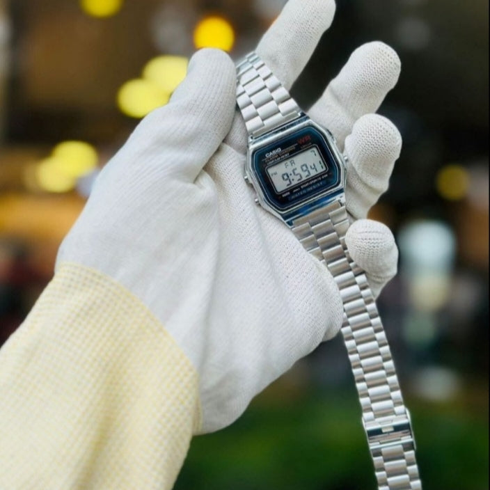 UNISEX VINTAGE DIGITAL STAINLESS STEEL WATCH