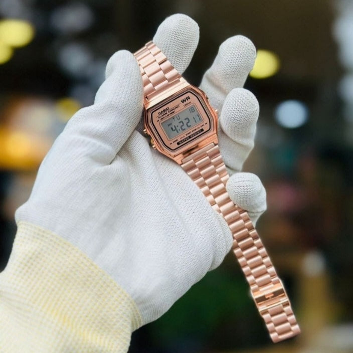 UNISEX VINTAGE DIGITAL STAINLESS STEEL WATCH