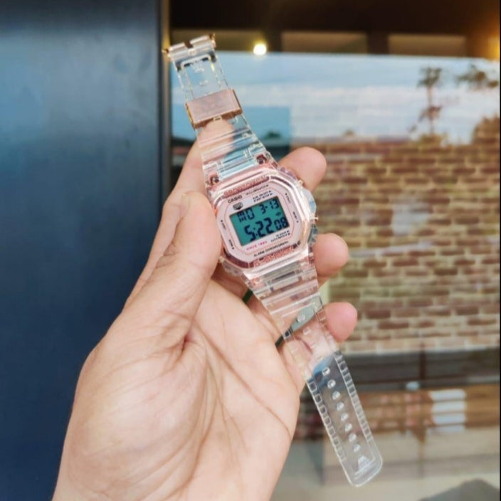 DIGITAL DIAL TRANSPARENT STRAP UNISEX WATCH