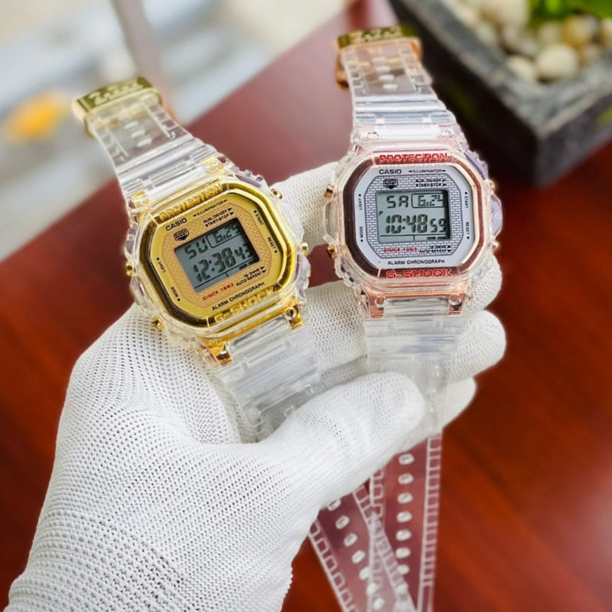 DIGITAL DIAL TRANSPARENT STRAP UNISEX WATCH