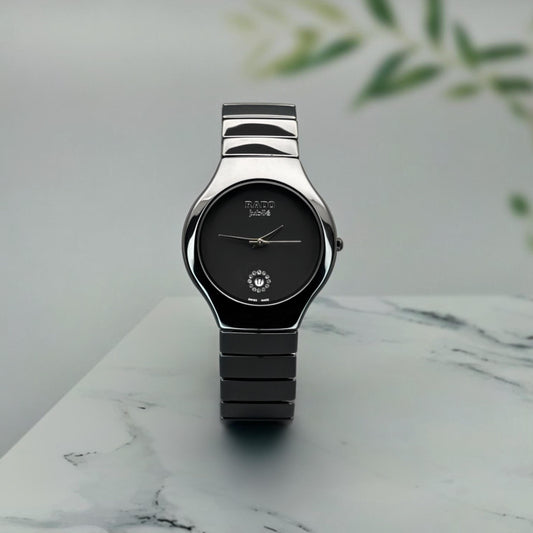 RADDO JUBILEE CERAMIC SILVER ANALOG WATCH