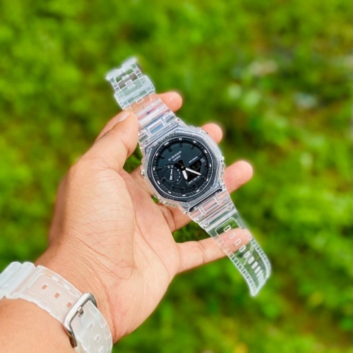 ANALOG-DIGITWL DIAL RESIN STRAP WATCH