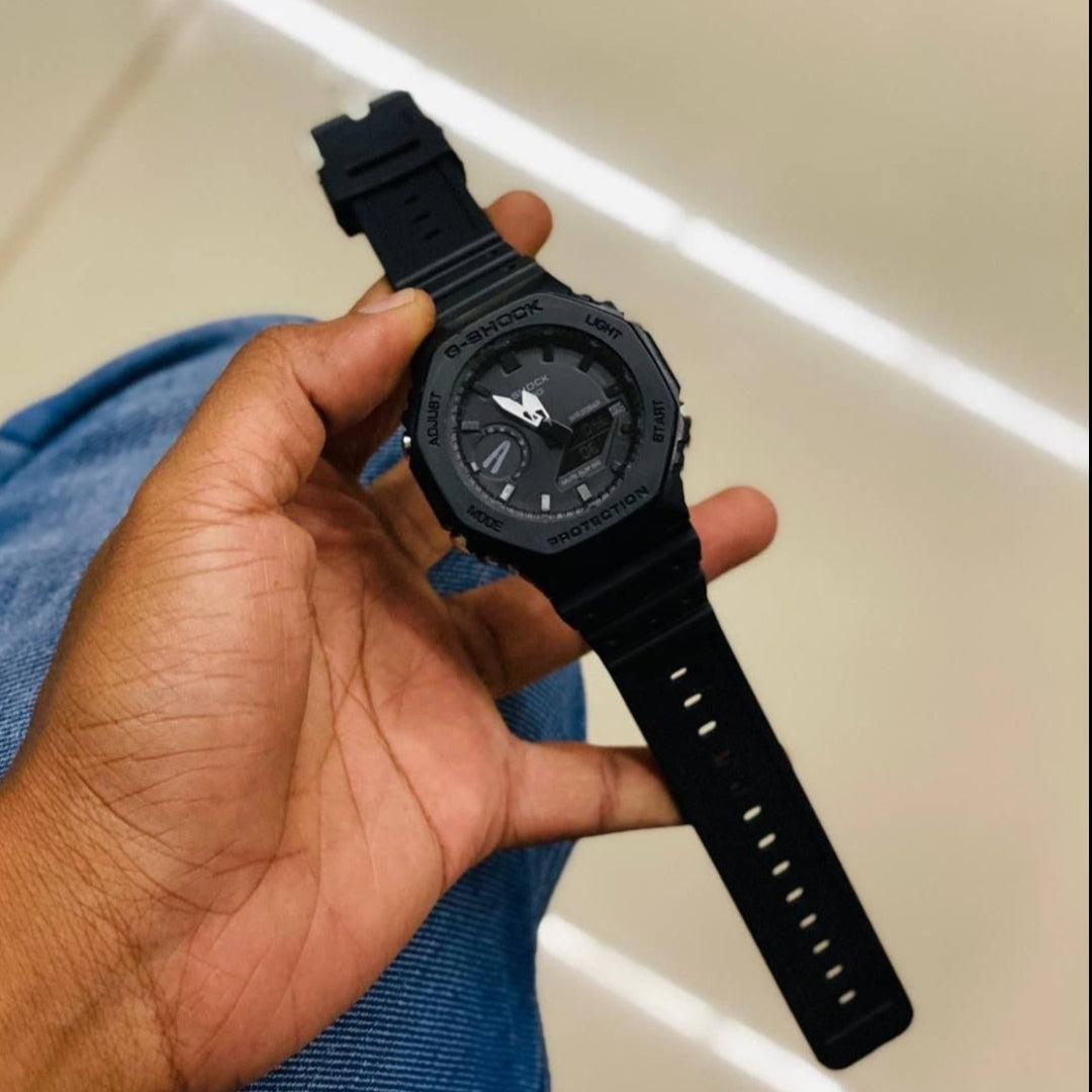 ANALOG-DIGITWL DIAL RESIN STRAP WATCH