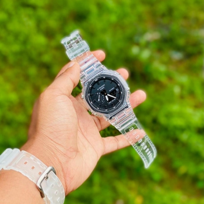 GG-SHOCK GA2100 TRANSPARENT ANALOG- DIGITAL WATCH