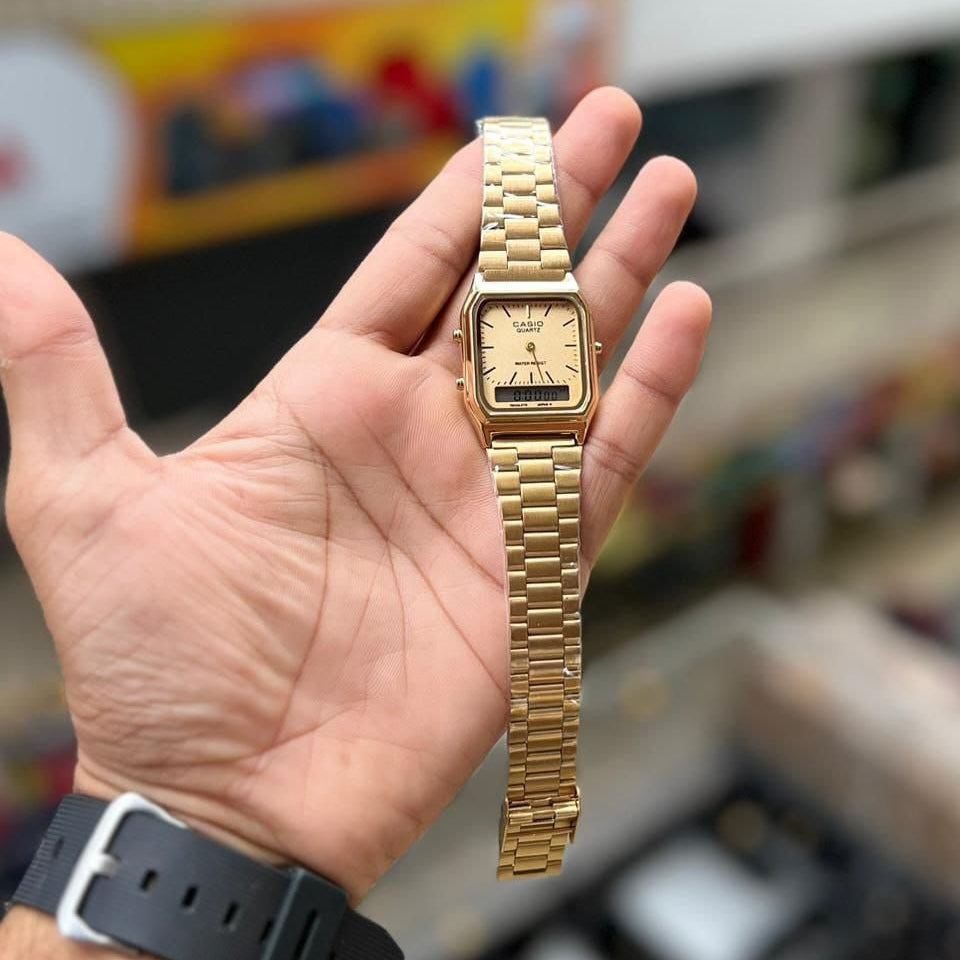 VINTAGE SQUARE ANALOG-DIGITAL UNISEX WATCH