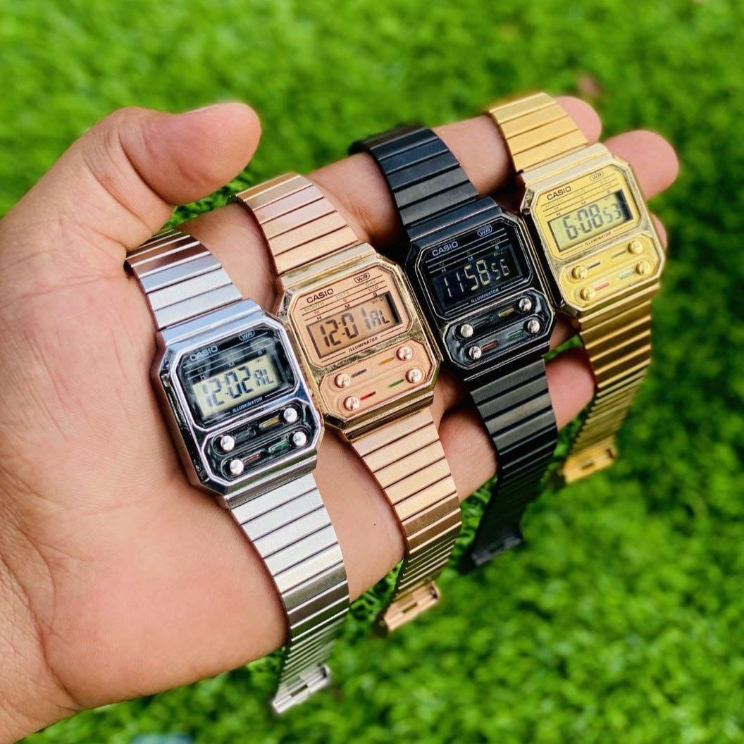 VINTAGE BUTTON DIGITAL UNISEX WATCH