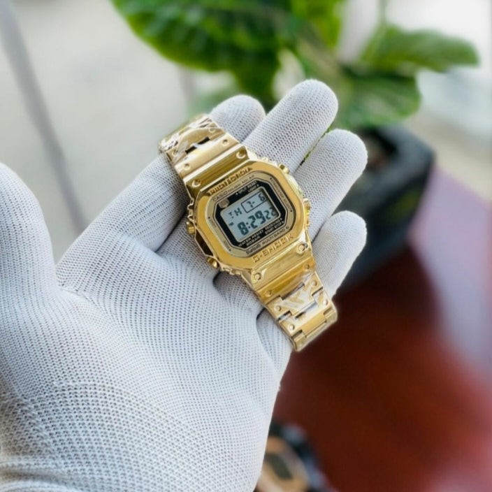 DIGITAL BLACK DIAL MEM WATCH STAINLESS STEEL STRAP