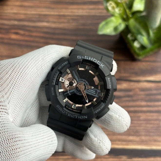 GG-SHOCK GA110 DIGITAL -ANALOG DIAL SPORTS WATCH BLACK STRAP
