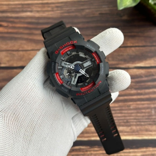 GG-SHOCK GA110 DIGITAL -ANALOG DIAL SPORTS WATCH BLACK STRAP