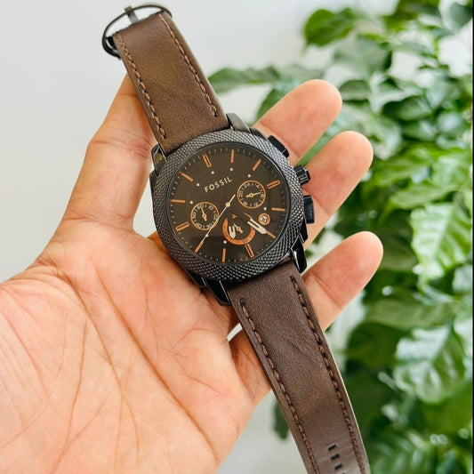 MENS LEATHER STRAP WATCH