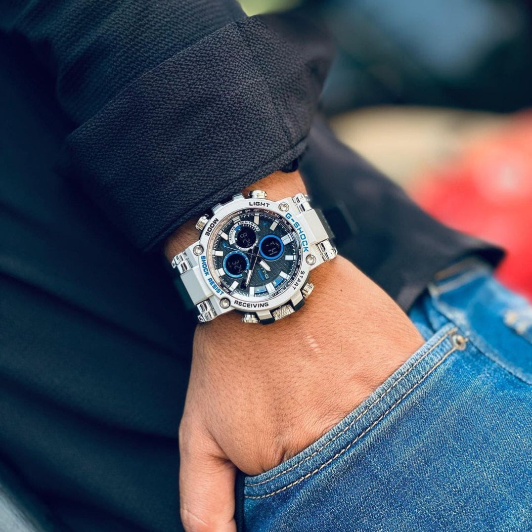 DIGITAL-ANALOG HIGH QUALITY RESIN STRAP SPORTS WATCH