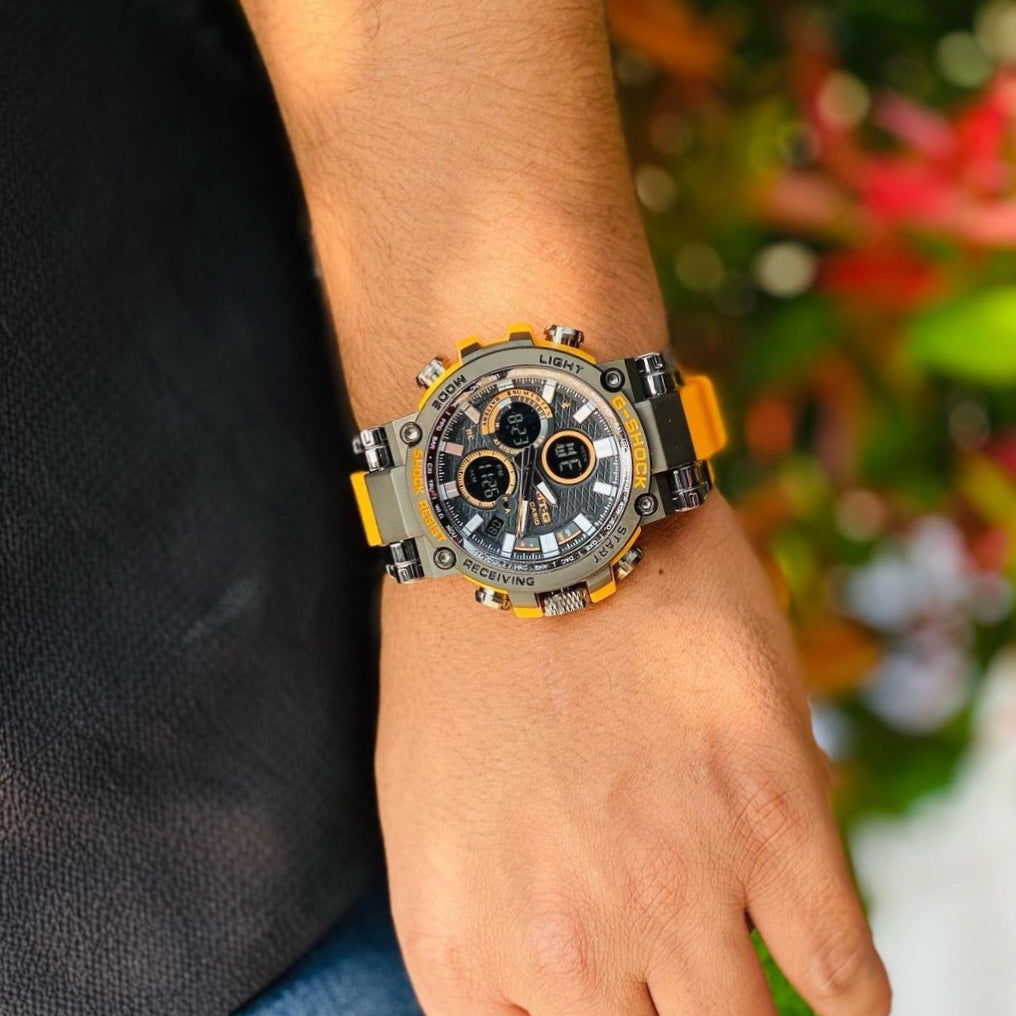 DIGITAL-ANALOG HIGH QUALITY RESIN STRAP SPORTS WATCH