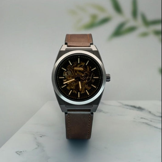 AUTOMATIC LEATHER STRAP MEN'S WATCH