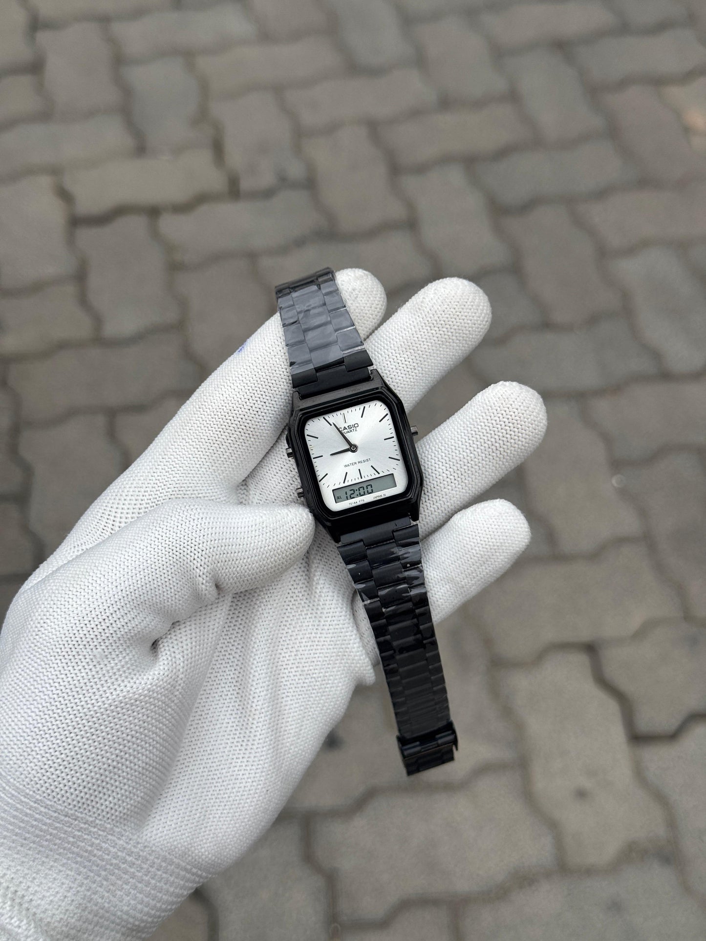 VINTAGE SQUARE ANALOG-DIGITAL UNISEX WATCH