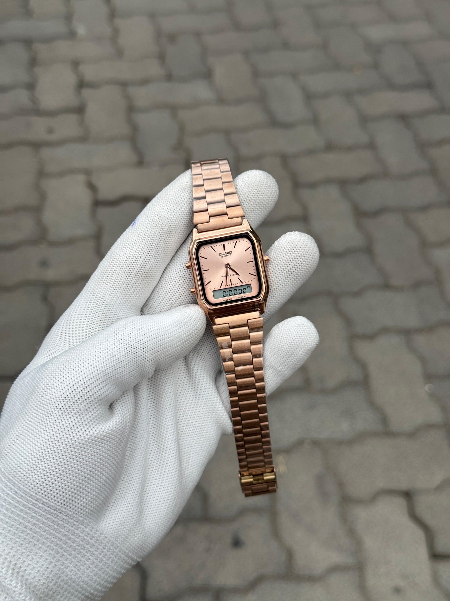 VINTAGE SQUARE ANALOG-DIGITAL UNISEX WATCH
