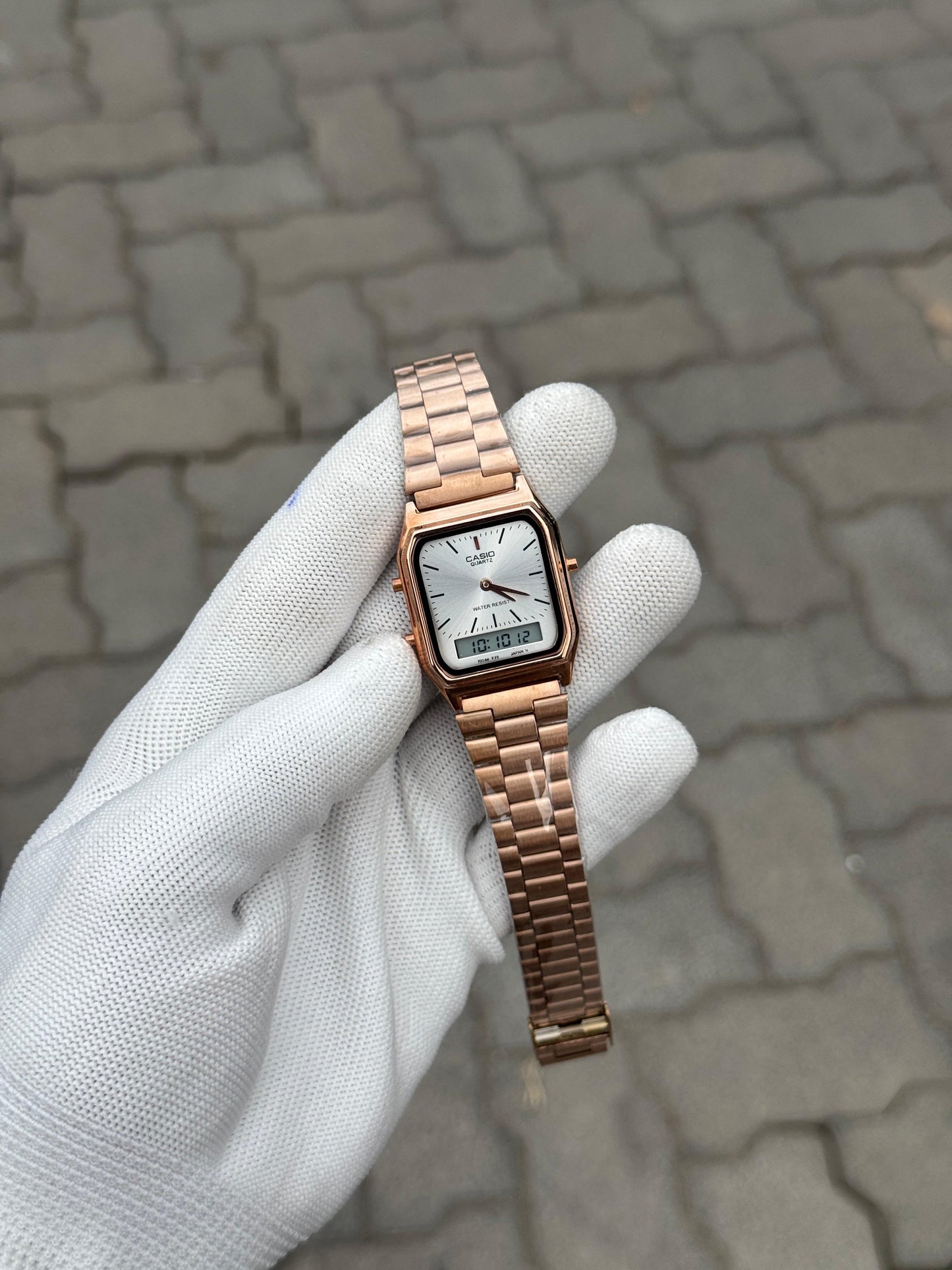 VINTAGE SQUARE ANALOG-DIGITAL UNISEX WATCH