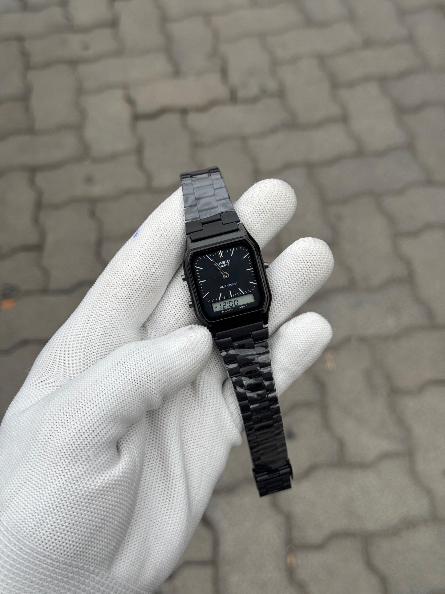 VINTAGE SQUARE ANALOG-DIGITAL UNISEX WATCH